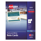 Textured Note Cards, Inkjet, 4 1/4 X 5 1/2, Uncoated White, 50/bx W/envelopes