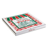Corrugated Pizza Boxes, Kraft/white, 8 X 8, 50/carton