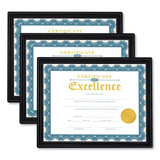 All Purpose Document Frame, 8.5 X 11 Insert, Black/gold, 3/pack