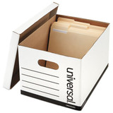Basic-duty Economy Record Storage Boxes, Letter/legal Files, 12" X 15" X 10", White, 10/carton