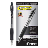 G2 Premium Retractable Gel Pen, 0.5mm, Black Ink, Smoke Barrel, Dozen