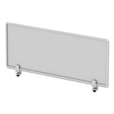 Polycarbonate Privacy Panel, 47w X 0.50d X 18h, Silver/clear