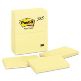 Original Pads In Canary Yellow, 3 X 5, Lined, 100-sheet, 12/pack