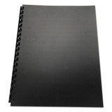 100% Recycled Poly Binding Cover, 11 X 8 1/2, Black, 25/pack