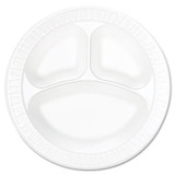 Concorde Foam Plate, Compartmented, 10 1/4" Dia, We, 125/pack, 4 Packs/carton