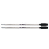 Refill For Cross Ballpoint Pens, Medium Point, Black Ink, 2/pack