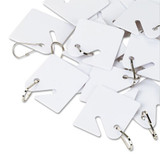 Replacement Slotted Key Cabinet Tags, 1 5/8 X 1 1/2, White, 20/pack