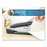 Inpower Spring-powered Premium Desktop Stapler, 28-sheet Capacity, Black/gray