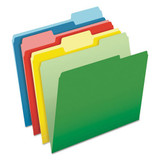Cutless File Folders, 1/3-cut Tabs, Letter Size, Assorted, 100/box