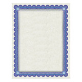 Parchment Certificates, Academic, Ivory W/ Blue & Silver-foil Border, 8 1/2 X 11, 15/pack