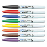 Vis-à-vis Wet Erase Marker, Fine Bullet Tip, Assorted Colors, 8/set