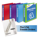 Durable D-ring View Binder Plus Pack, 3 Rings, 1.5" Capacity, 11 X 8.5, Assorted, 4/carton