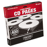 Two-sided Cd Refill Pages For Three-ring Binder, 50/pack