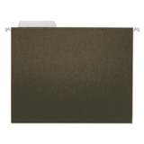 Hanging File Folders, Letter Size, 1/5-cut Tab, Standard Green, 25/box