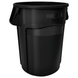 Round Brute Container, Plastic, 10 Gal, Gray