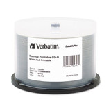 Cd-r Discs, Printable, 700mb/80min, 52x, Spindle, White, 50/pack