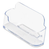 Horizontal Business Card Holder, 50 Card Cap, 3 7/8 X 1 13/16 X 1 3/8, Clear