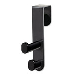 Plastic Coat Hook, 1 Hook, 1 3/4 X 5 1/4 X 4, Black