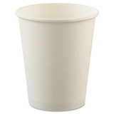 Uncoated Paper Cups, Hot Drink, 8oz, White, 1000/carton