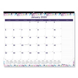 Passion Monthly Deskpad Calendar, Chipboard Back, Floral Design, 22 X 17, 2021