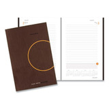 One-day-per-page Planning Notebook, 9 X 6, Dark Gray/orange, 2021