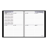 Open-schedule Weekly Appointment Book, 8.75 X 7, Black, 2021