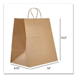 Kraft Paper Bags, Super Royal, 14 X 9.75 X 15.5, Natural, 200/carton