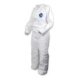 Dupont Tyvek Disposable Coverall, Large, White, 25/carton