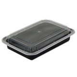 Versatainers, Black/clear, 28oz, 7 1/4 X 5 X 1 1/2, 150/carton