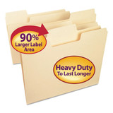 Supertab Top Tab File Folders, 1/3-cut Tabs, Letter Size, 14 Pt. Manila, 50/box
