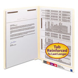 Manila End Tab 2-fastener Folders With Reinforced Tabs, 0.75" Expansion, Straight Tab, Letter Size, 11 Pt. Manila, 50/box