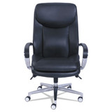 Commercial 2000 Big And Tall Executive Chair With Dynamic Lumbar Support, Up To 400 Lbs., Black Seat/back, Silver Base