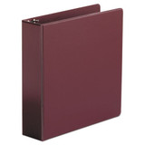Economy Non-view Round Ring Binder, 3 Rings, 2" Capacity, 11 X 8.5, Burgundy