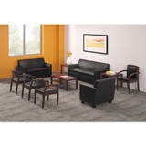 Circulate Reception Seating Club Chair, 33" X 28.75" X 32", Black Seat/black Back, Black Base