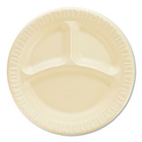 Quiet Classic Laminated Foam Dinnerware, Compartment Plate, 9" Diameter, 500/ct