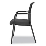 Vl518 Mesh Back Multi-purpose Chair With Arms, Black Seat/black Back, Black Base