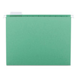 Colored Hanging File Folders, Letter Size, 1/5-cut Tab, Green, 25/box