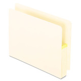 Convertible End Tab File Pockets, 3.5" Expansion, Letter Size, Manila, 25/box