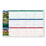 Recycled Earthscapes Nature Scene Reversible Yearly Wall Calendar, 32 X 48, 2021