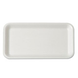 Supermarket Trays, White, Foam, 8 1/4 X 1/2 X 10 1/4, 500/carton