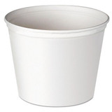 Double Wrapped Paper Bucket, Waxed, White, 165oz, 100/carton