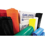 High-density Interleaved Commercial Can Liners, 60 Gal, 12 Microns, 43" X 48", Clear, 200/carton