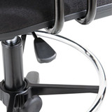 Alera Interval Series Swivel Task Stool, 33.26" Seat Height, Supports Up To 275 Lbs, Black Seat/black Back, Black Base