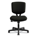 Volt Series Leather Task Chair, Supports Up To 250 Lbs., Black Seat/black Back, Black Base