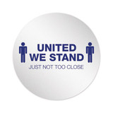 Personal Spacing Discs, United We Stand, 20" Dia, White/blue, 50/carton