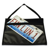 1-pocket Shop Ticket Holder W/strap And Black Stitching, 75-sheet, 9 X 12