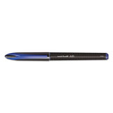 Air Porous Rollerball Pen, Medium 0.7mm, Blue Ink, Black Barrel, Dozen
