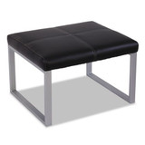 Alera Ispara Series Cube Ottoman, 26.38w X 22.63d X 17.38h, Black/silver