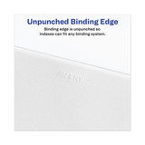 Avery-style Preprinted Legal Side Tab Divider, Exhibit H, Letter, White, 25/pack