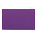 Deluxe Bright Color Hanging File Folders, Legal Size, 1/5-cut Tab, Violet, 25/box